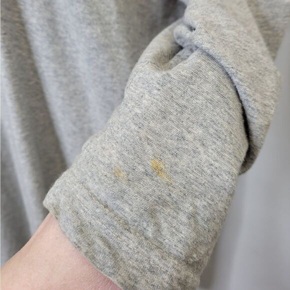 VINTAGE 90s gray Bloomies spellout long sleeve tunic top sleep shirt L‎ - Picture 7 of 10